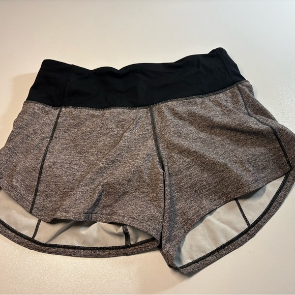 lululemon athletica Pants - Lululemon Athletica Heathered Gray and Black Athletic Shorts